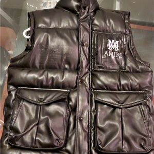 AMIRI Black Puffer Vest for Men